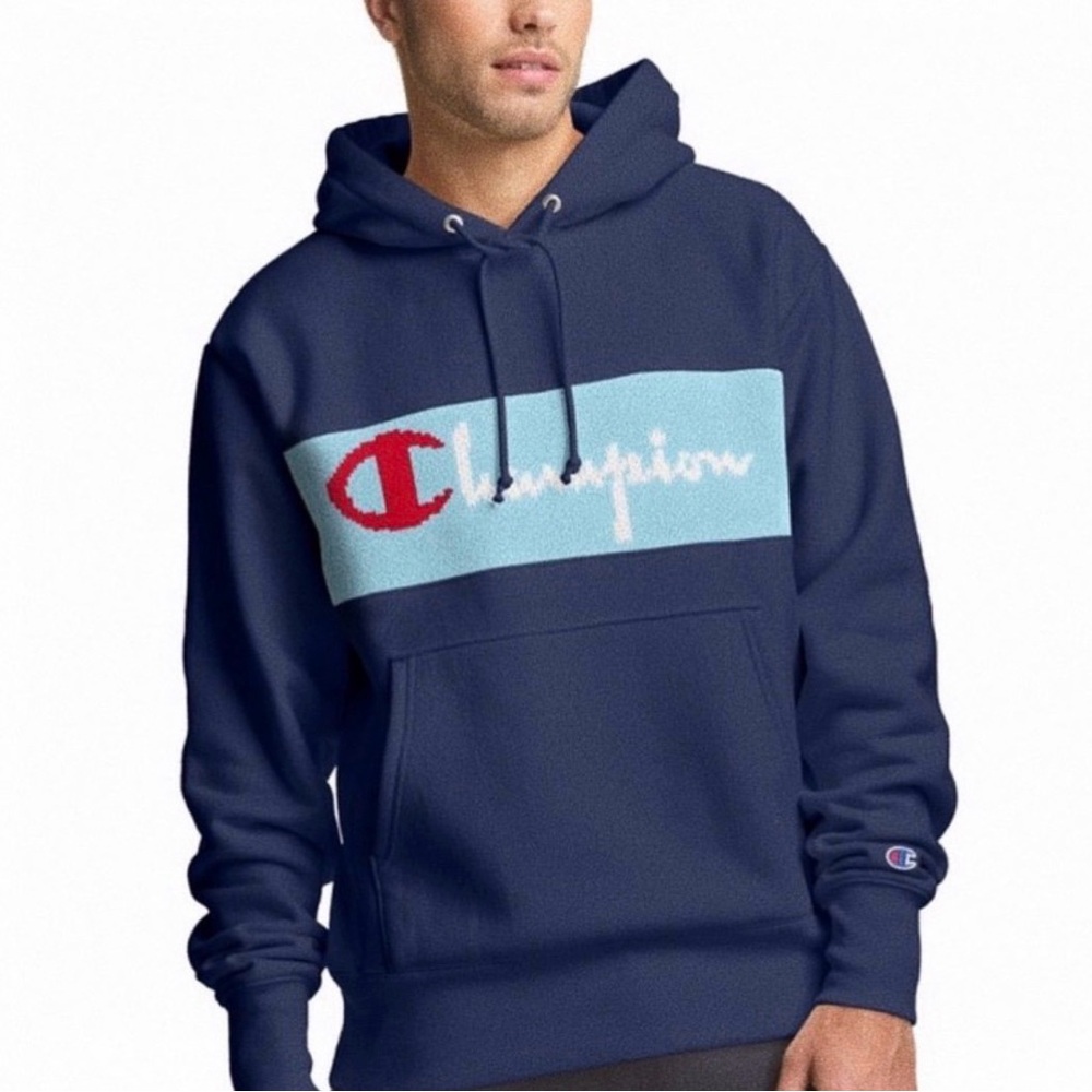 Vintage Y2K Champion Reverse Weave Fleece Script Vintage Logo Hoodie Size XS